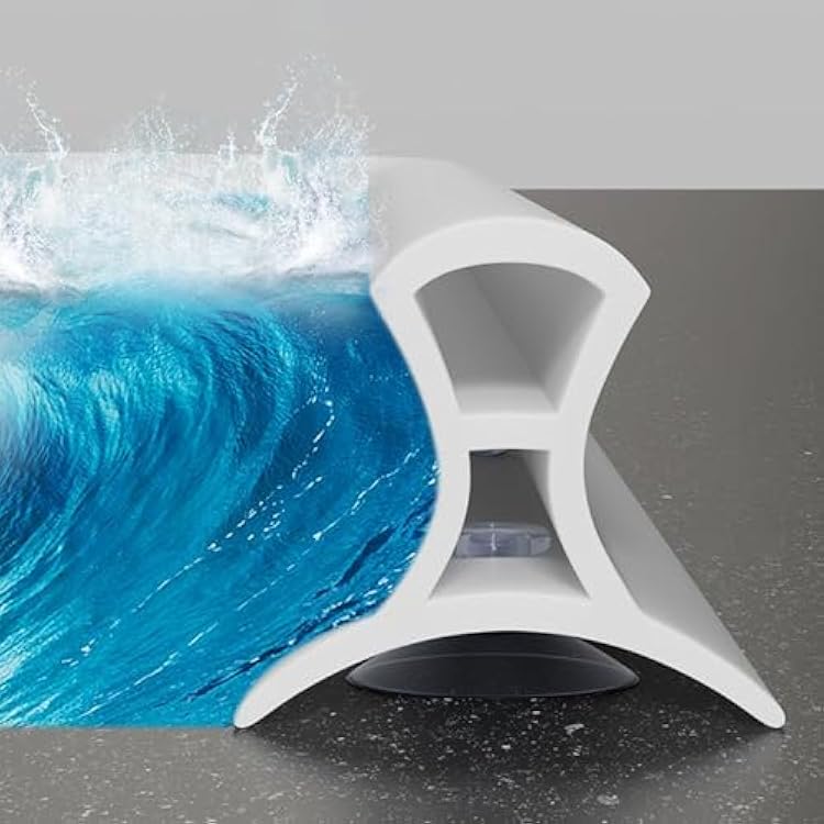 Water Dam for Shower, 39118196inch Shower Threshold Water Dam Barrier Silicone Shower Corner Water Guard, Silicone Shower Dam Water Stopper Dry and Wet Separation Splash Guard for Bathtub Kitchen3M
