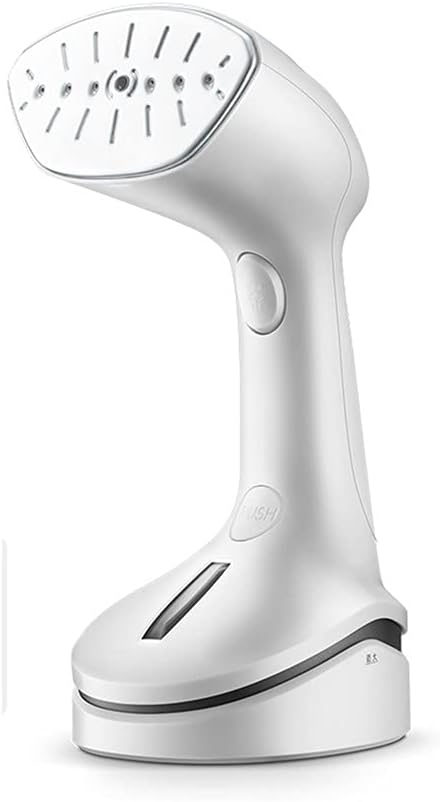 Clothes Steamer Portable Handheld Garment Steamer Flat and Vertical Iron with 300ml Water Tank for Home and Travel, 1000W (Color : White)
