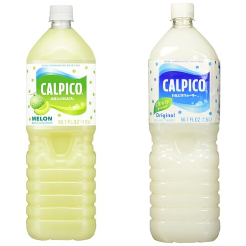 Calpico Beverage Bundle - Water Melon Flavor & Original Soft Drink, 50.7 FZ 2-Pack