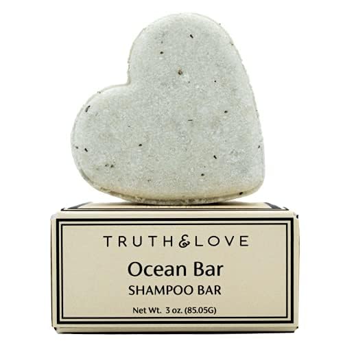 Truth & Love Beauty Ocean Shampoo Bar for Thin, Flat Hair - Sustainable, Plastic Free, Eco-Friendly, Cruelty Free, Organic Natural Ingredients, Zero Waste! 3oz