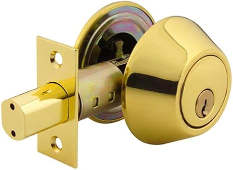 Yale 820R-C3-4 Security Barricade Single-Cylinder Deadbolt, Polished Brass