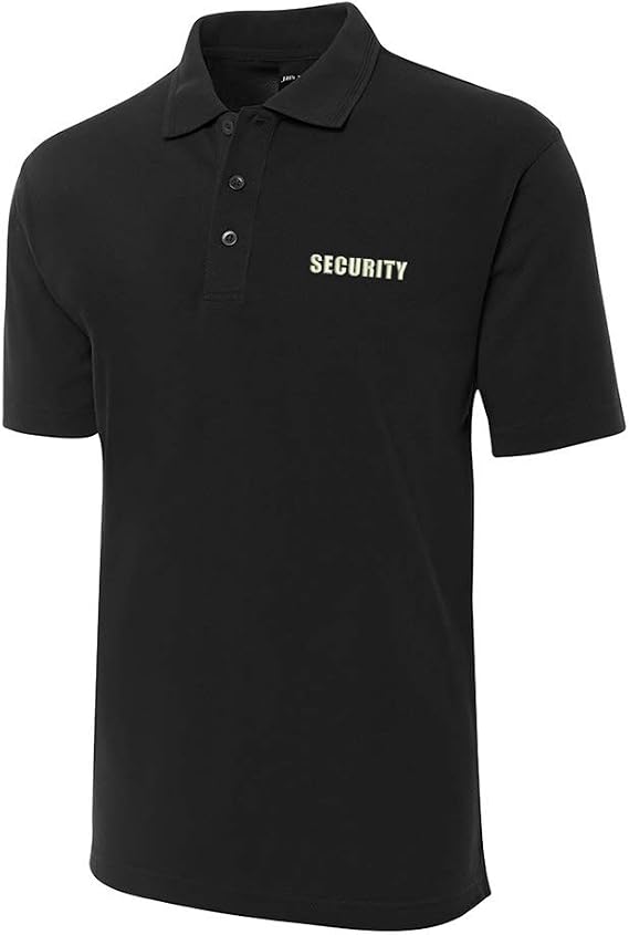 Polo Shirts for Men Security Embroidered Short Sleeve Mens Polo Shirt