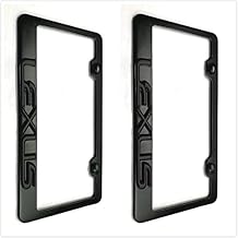 3D Raised Emblem License Plate Frame for Lexus Sport, Stainless Steel Black, 2Pcs