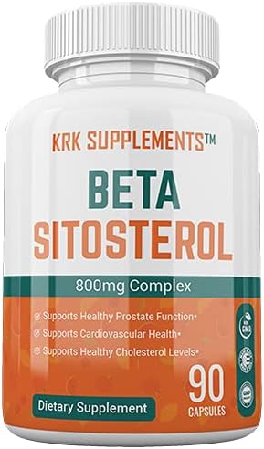 KRK SUPPLEMENTS Beta Sitosterol 800mg, Men's Prostate Support, 90 Capsules