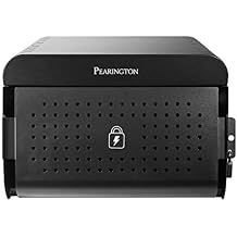 Pearington 12 Device Portable Charging Station for Tablets, iPads, Chromebooks, and Laptop Computers with Lock, Surge Protection, for Classroom or Office