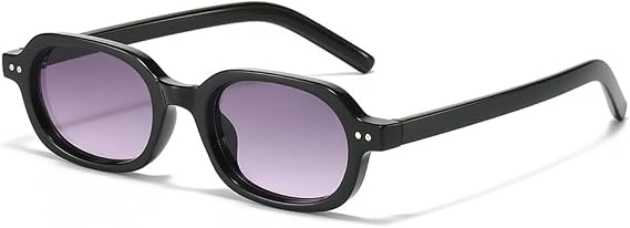 Oval Cat Eye Sunglasses for Women Small Y2k Trendy Narrow Rectangle Skinny Sun Glasses