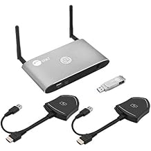 SIIG Dual View Wireless Presentation Kit,4K Network Presentation Switch, Ethernet/Wireless/Android/AirPlay, Sharing PC/Laptop/Tablet/Smart Phone Screen, Supports Whiteboard/Annotation CE-H26611-S1