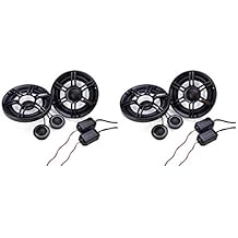 Crunch CS655 2 Pack 6.5 Inch 2 Way Full Range Car Audio Component Speaker Pair, 300W Peak Power with Neo-Mylar Tweeters and Poly Cones