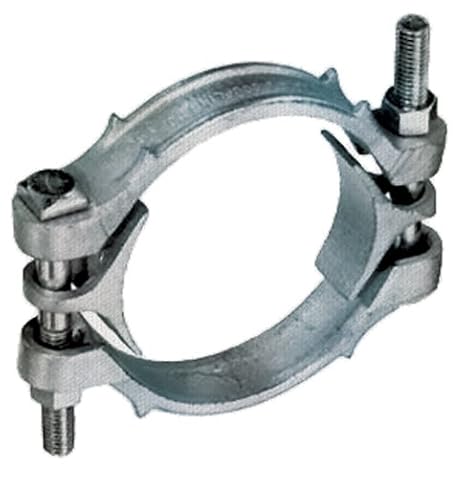Kuriyama DB600 Zinc Plated Ductile Iron Double Bolt Hose Clamp, 5-1/2" to 6-1/16"