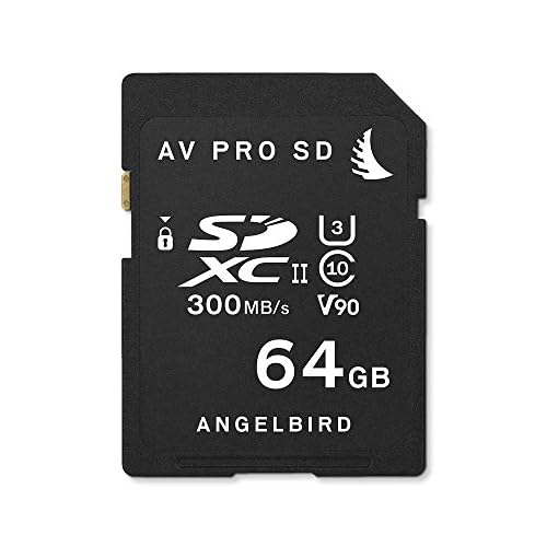 Angelbird AV PRO SD 64GB UHS-II SDXC Internal Memory Card for Cameras, Up to 260MBs Write Speed, Up to 300MBs Read Speed