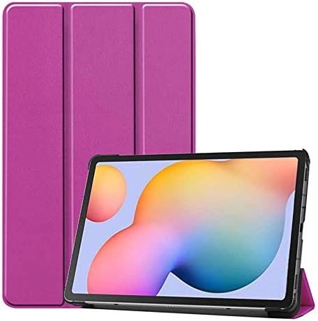 Aksesuarcim Samsung Galaxy Tab A9 Plus SM-X210 X216 X218 ile Uyumlu Kılıf 2 Farklı Stand Olabilen Arka Kısım Şeffaf Sert Silikon İnce Hafif Tablet Kılıfı Mor