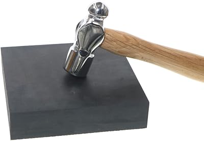 Jewelry Making Kits - Rubber Bench Block 4x4in with Jewelry Hammer,Metal Stamping kit,Jewelry Tools for Jewelry Repairs, Jewelers Rubber Stamping Block
