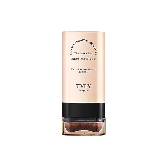 TVLV Foundation Stick Beauty Balm Serum Boosted Skin Tint, Solid Tinted Moisturizing Serum Contour Stick Foundation Face for Women, Hydrates, Natural Finish Makeup (Wheat 04)
