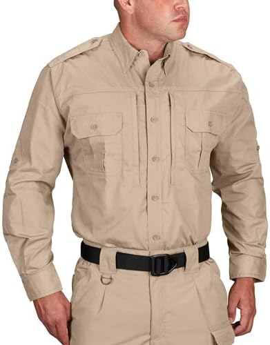 Propper Men's Long Sleeve Tactical Shirt, Lightweight Uniform Shirt, Ripstop Fabric Shirt for Law Enforcement, Public Safety