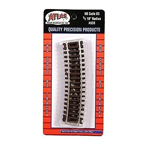 Code 83 Nickel Silver 12-18 Radius Snap Track HO Scale Atlas Trains