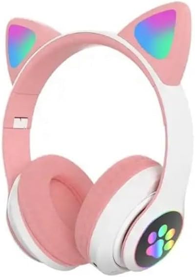 Heartz H10 Cat Kedİlİ Led IŞikli KafaÜstÜ Bluetooth Kulaklik (toz Pembe)
