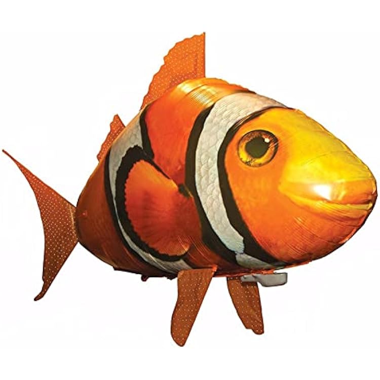 Shark Inflatable Flying Air Toy Remote Control Shark Swimming Fish RC Animal Toy Helium Balloon Gifts for Kids Goldfish, One Size