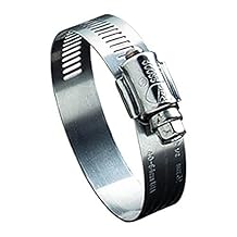 Ideal Tridon 630040128052#128 Stainless Steel Worm Drive Clamp with 305 Stainless Steel Screw, 2-1/2" to 8-1/2" Diameter, 9/16" W (Pack of 50)