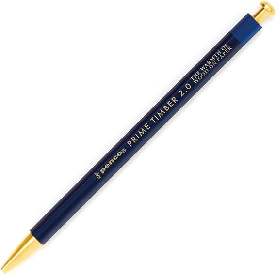HIGHTIDE Penco Brass Prime Timber Pencil, v2.0 (Navy Blue)