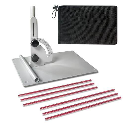 Golf Alignment Stick Training Aid Set - Upgraded Metal Rods with Foldable Angle-Adjustable Stand and Portable Bag,Golf Swing Trainer for Swing Plane, Aim, and Putting Alignment,Golf Accessories Gifts