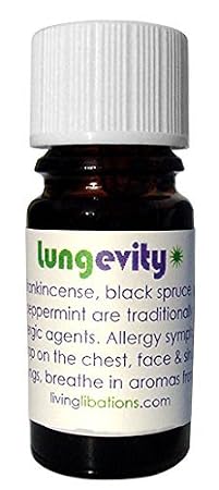 Living Libations - Organic/Wildcrafted Longevity For Easing Congestion/Allergies (.17 oz / 5 ml)