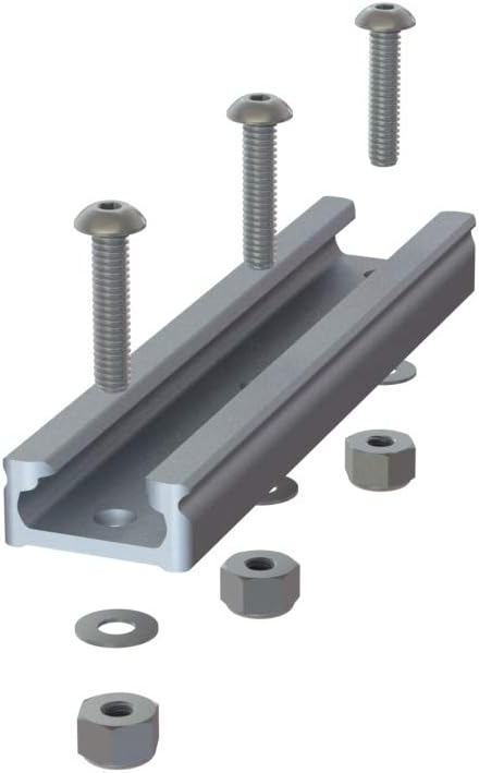 YakAttack GTTL90 GearTrac 4" Aluminum Top Loading Track Mount | Compact Kayak Accessory Rail | Medium Duty with Stainless Steel Hardware | Compatible with 1/2" Track Gear | Made in USA