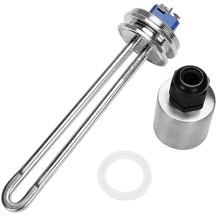 DERNORD 1.5 Inch OD50.5mm Tri-clamp Heating Element 120V 1650W Electric Water Heater High Watt Density
