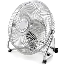 9-Inch High Velocity All Metal Fan Silver Finish Desk Fan with Quiet Operation, 3-Speed Settings & 360 Tilt for Home and Office Cooling