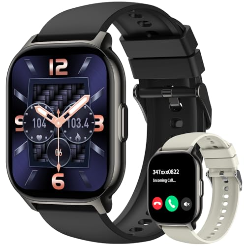 Smart Watch for Men Women Fitness: MakeAnswer Call Smart Watches for Men Digital Mens watches Running Waterproof Smartwatch Android Phones iPhone Samsung Compatible Heart Rate Monitor Step Tracker