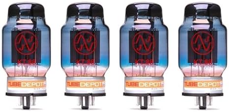 Quad of JJ KT88 Blue Glass Power Vacuum Tube