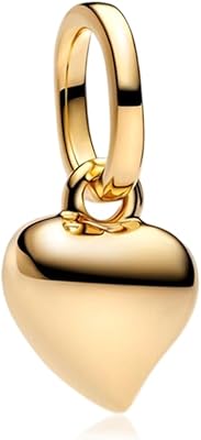 Annmors Gold Charms for Bracelets Family Heart Mom Daughter Dangle Pendants for Women Bracelet & Necklace