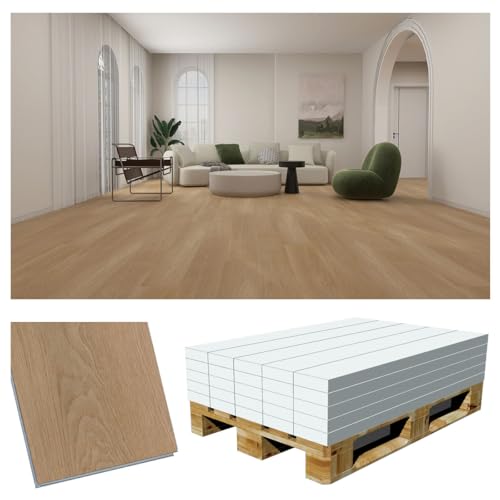 Luxury Vinyl Plank Flooring, Interlocking Click Lock 2G Technology, Soundproof Waterproof LVP Flooring Tile,Use for Kitchen Bathroom Home Office McCall Oak, 535.8Sq.FtPallet25 cartons