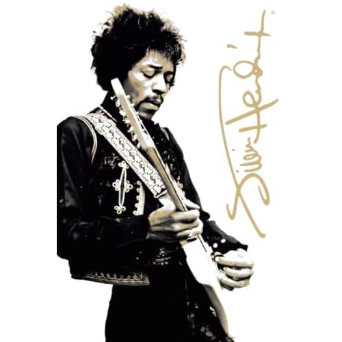 Jimi Hendrix - Music Poster Playing Guitar - Signature Size: 24 x 36