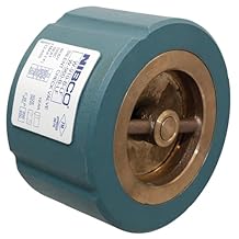 NIBCO - NLN10XF W910B-LF/W960B-LF Silent Wafer Check Valve Lead-Free, Class 125, Iron Body, Bronze Seat and Disc, 3"