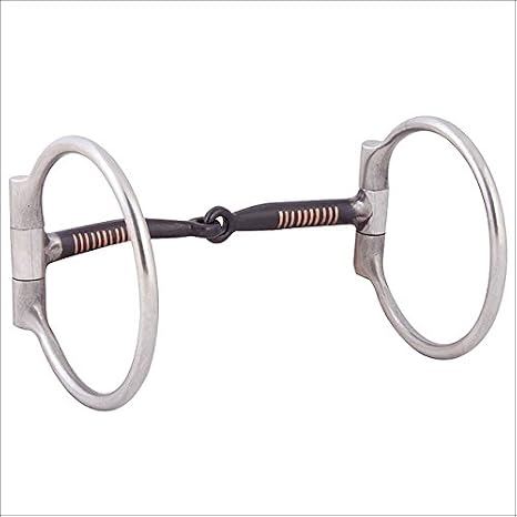 HILASON Stainless Steel Horse Snaffle Bit with Sweet Iron Mouthpiece Dee Ring