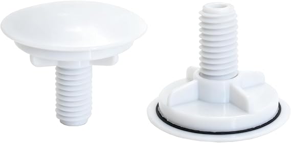 2 Pieces Kitchen Sink Hole Cover Faucet Hole Cover Kitchen Sink Tap Hole Plate Stopper Cover Blanking Metal Plug(White)