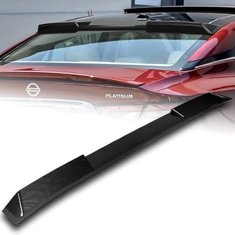 ABS Plastic Rear Window Roof Spoiler Wing Compatible with 2016-2023 Nissan Maxima, 2017 2018 2019 2020 2021 2022 (Painted Carbon Style)