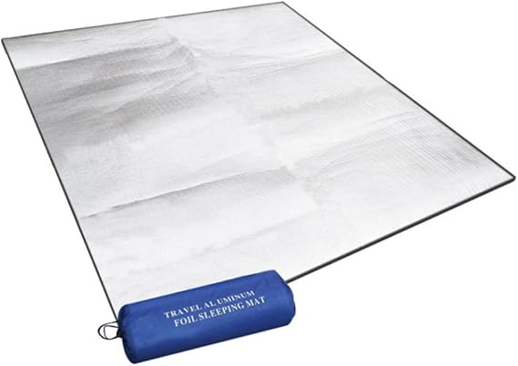 Aluminum Sleeping Foam Mat 200 X 150 cm Insulating Thermal Waterproof Foldable Double-Sided Tent Pad Ultralight Floor Mat