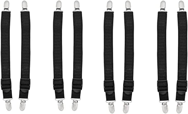 World's Best Shirt Stays Original Garters for Police, Military, Law Enforcement Uniforms, 1 Pair with Sock Clips