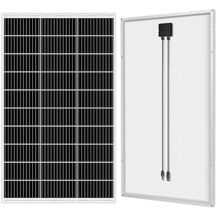 DOKIO Monocrystalline Solar Panel Size 150W 18V for 12V System, Aluminum Frame, MC4 Connector, Pre-Drilled Holes for RV, Boat, Roof, Off-Grid Power