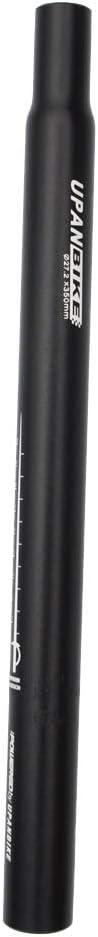 UPANBIKE Bike Seat Post Aluminum Alloy Length 350mm 400mm 25.4/27.2/28.6/30.4/30.9/31.6mm Black for Mountain Bike Road Bicycle