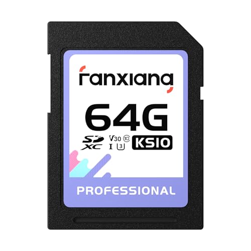 fanxiang 64GB SDXC Memory Card SD Card, UHS-I, C10, U3, V30, Full-HD & 4K Video, Up to 10045 MBs ReadWrite, for Photography Enthusiast, Video Creator, Videographer