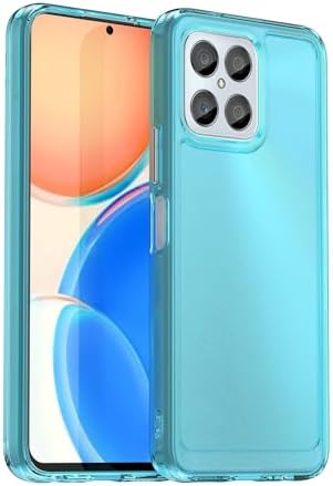 Clear Case for Honor X8 5G Case Honor X6 Case VNE-N41 Case Soft Clear TPU Phone Cases Shockproof Transparent Bumper Cover Slim Thin Phone Cover for Honor X8 5G Clear Blue