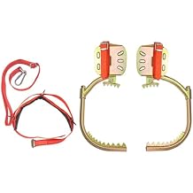 Adjustable Pole Climbing Spikes for Adults - Tree Climbing Foot Pegs, Ideal for Fruit Picking, Coconut Harvesting & Tree Practice, with Secure Electrician Feet Buckle.