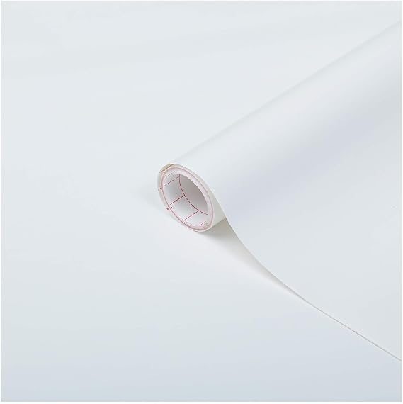 d-c-fix® Self-Adhesive Film Plain Semi-Matt White Easy Care Furniture Film Decorative Wallpaper Film. for Renovation. Upcycling Durable 67.5 cm x 2 m