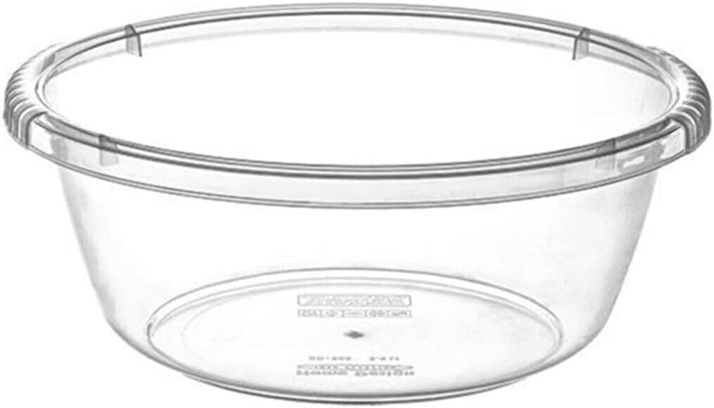 Yuvarlak Badya, 10 Litre, Plastik, Şeffaf