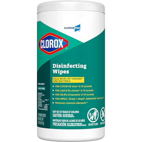 CloroxPro Clorox Disinfecting Wipes, Fresh Scent, 75 Count Package May Vary