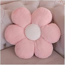 Flower Throw Pillows Plush Cushion Standard Pillows Patio Furniture Cushions Home Chair Pads (60 CM, Pink)