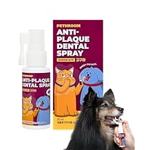 PETHROOM Premium Pet Dental Care Spray Fresh Breath & Teeth Cleaning Spray for Dogs & Cats, Eliminate Bad Breath, Reduce Plaque & Tartar Buildup, EWG Verified Sweet Potato Flavor, 1.0 Fl Oz