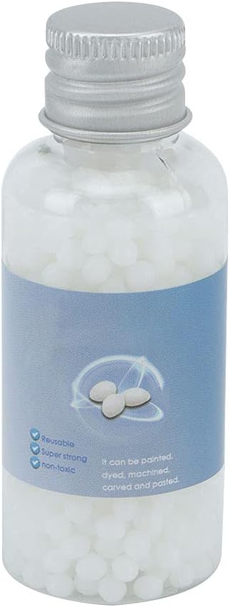 20g Polymorph Thermoplastic Beads,Moldable Plastic Polymorph Pellets Plastic Meltable Plastic Modeling Compound Reusable Thermal Beads for DIY Art Crafts